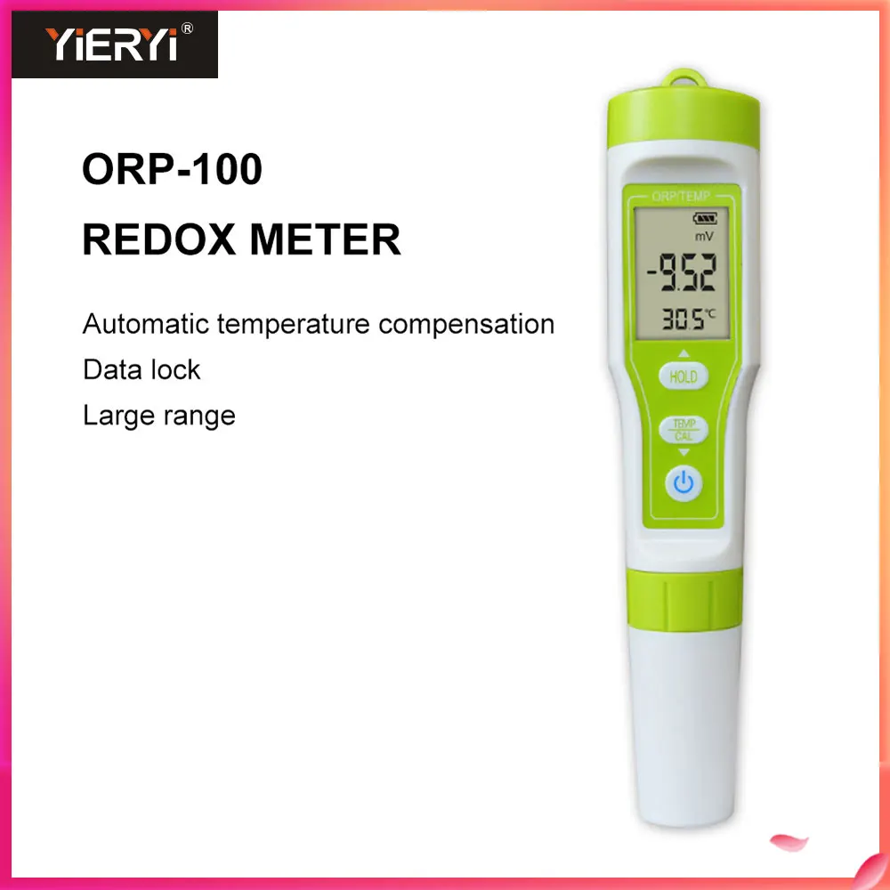 

yieryi ORP-100 ORP/Redox Tester waterproof meter automatic temperature compensation with LED digital display
