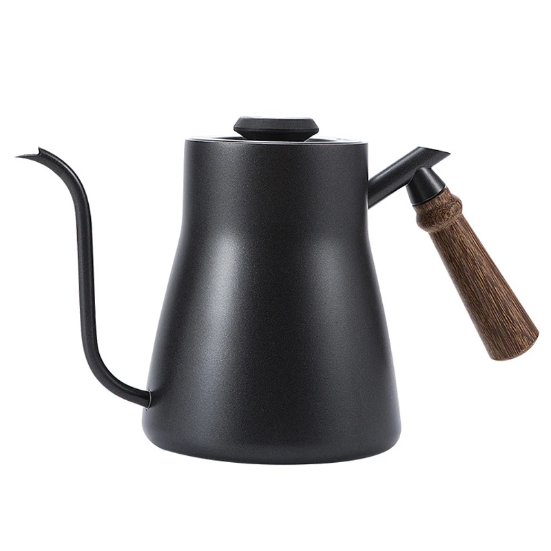 Залейте чайник для кофе и чая-304 Нержавеющая сталь утолщаются тефлоновый длинный узкий носик горшок, 850 мл