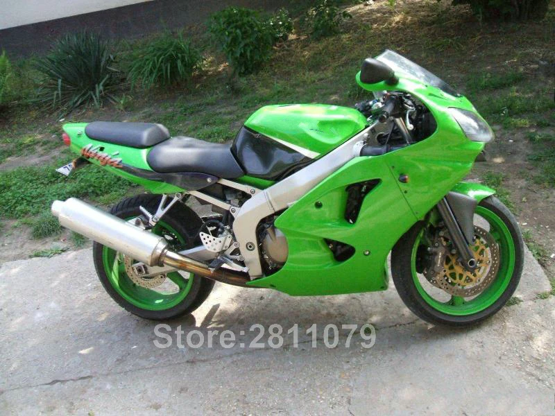 Инъекции мотоцикл обтекатель комплект для Kawasaki Ninja ZX6R 00 01 02 цвета: зеленый черный