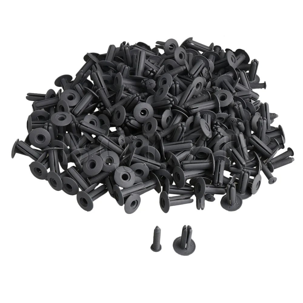 BQLZR 28.8x20.2mm Gray Plastic Push in Type 8.3mm Hole Bumper Fastener
