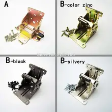 1 шт. серебристый, черный сталь самоблокирующимся Расширение Ремонт мебель стол кровать ноги складной Поддержка кронштейн шарнир