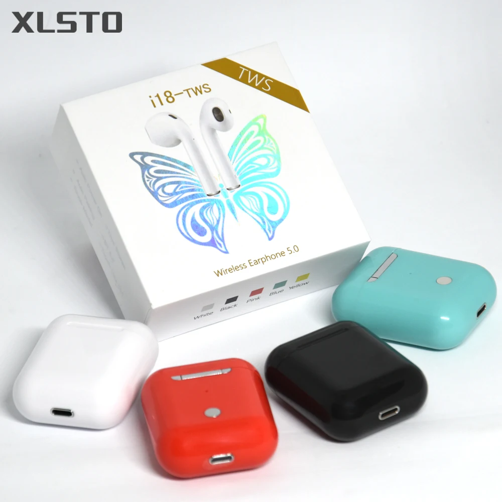 Наушники i18 TWS с сенсорным управлением беспроводные наушники поддержкой Bluetooth 1:1