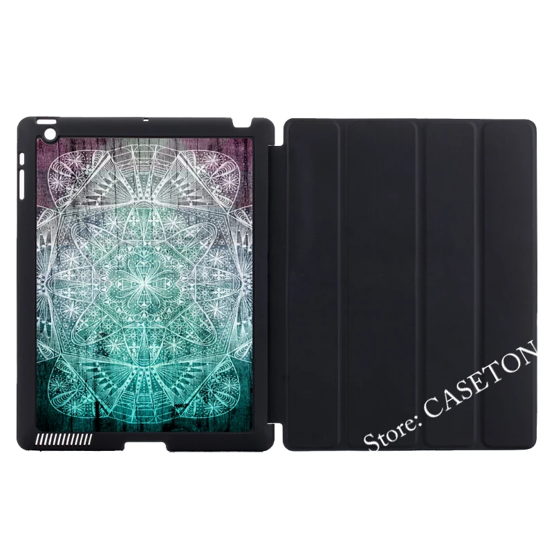 

Purple Mint Green White Mandala Case For Apple iPad Mini 1 2 3 4 Air Pro 9.7 Smart Cover