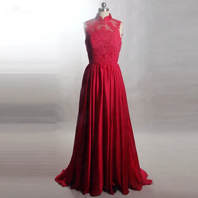 satin long gown style