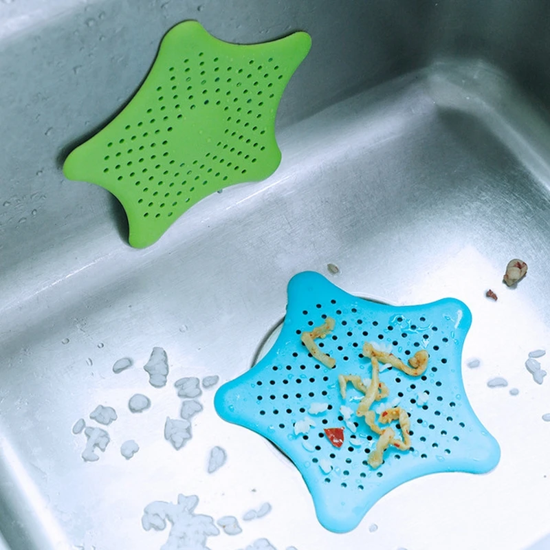 Ванная комната Кухня канализационная Звезда фильтр силиконовый анти-блокирующий фильтр в разные цвета аксессуары для ванной кухни