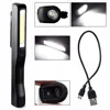 Mini LED Charging Flashlight Pen Light Clip COB USB Work Light rotated Rechargeable Magnetic Night Light Pocket Torch Camping ► Photo 1/6