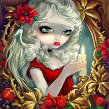 5D DIY Алмазная вышивка картина на заказ алмазная живопись вышивка крестиком, полная квадратная мозаика цветы девушка Стразы