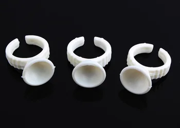 

YILONG 100pcs Small Size Disposable Permanent Makeup Ring Tattoo Ink Eyebrow Lip tattoo Pigments Holder Rings Container/Cup