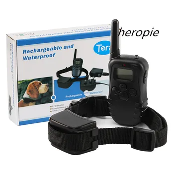 

heropie Dog Training Collar 300M RemoteRechargeable & Waterproof 100Level Vibration Shock Electronic Electric Anti Bark Control
