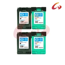 4 шт. Картридж Для HP 338 для HP 343 C8766E картридж для C8765E для DJ 6540/6620/6840/PSC 1500/1510/1600/1610