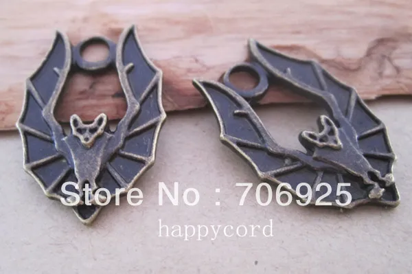 

antique Bronze bat Charms pendant 18mmx28mm 20pieces/lot