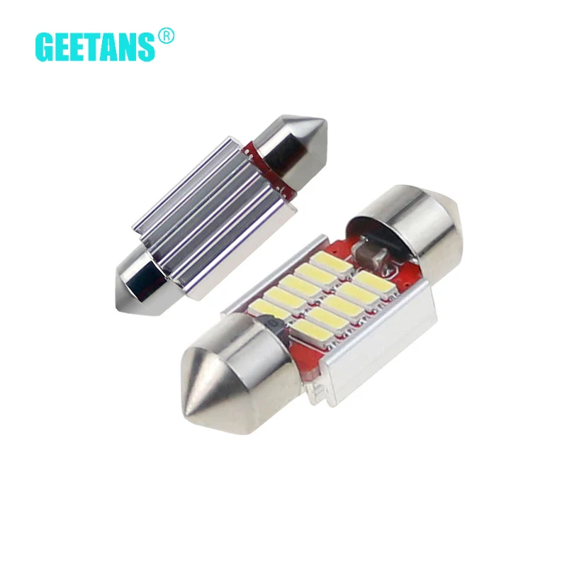 Автомобильные аксессуары T10 LED C5W без ошибок CANBUS Auto 4014 SMD 6000k 12 В светодиодные лампы