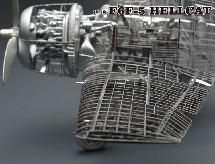 1/48 F6F-5 Hellcat полный ПЭ модель Жасмин Складное крыло весело 3d из металла Diy Миниатюрный Наборы Puzzle игрушки сплайсинга хобби здания