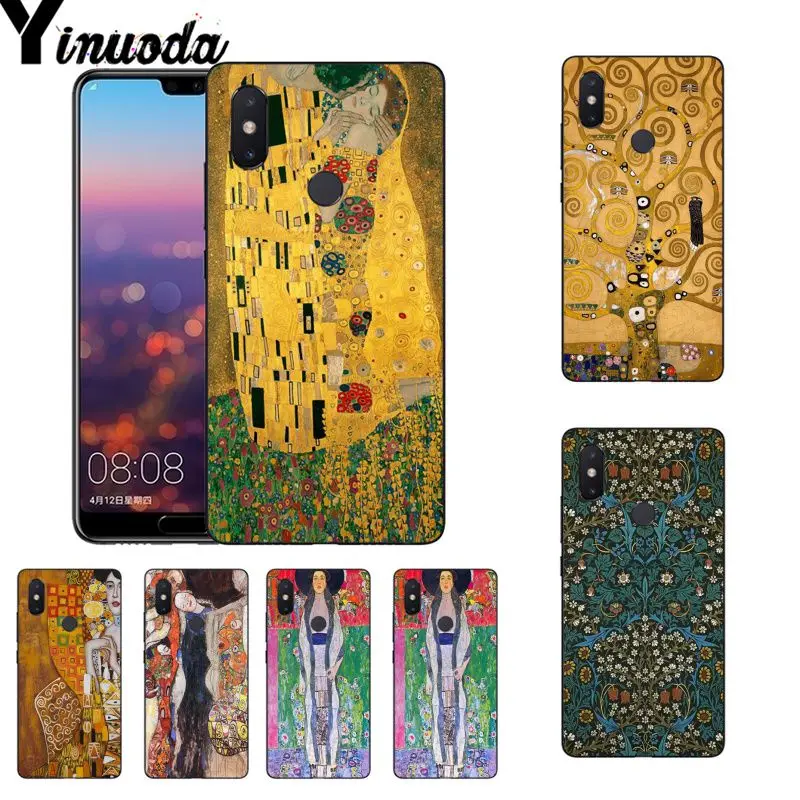 

Yinuoda Gustav Klimt Tree Life Kiss Coque Shell Phone Case for Xiaomi Mi 6 Mix2 Mix2S Note3 8 8SE Redmi 5 5Plus Note4 4X Note5