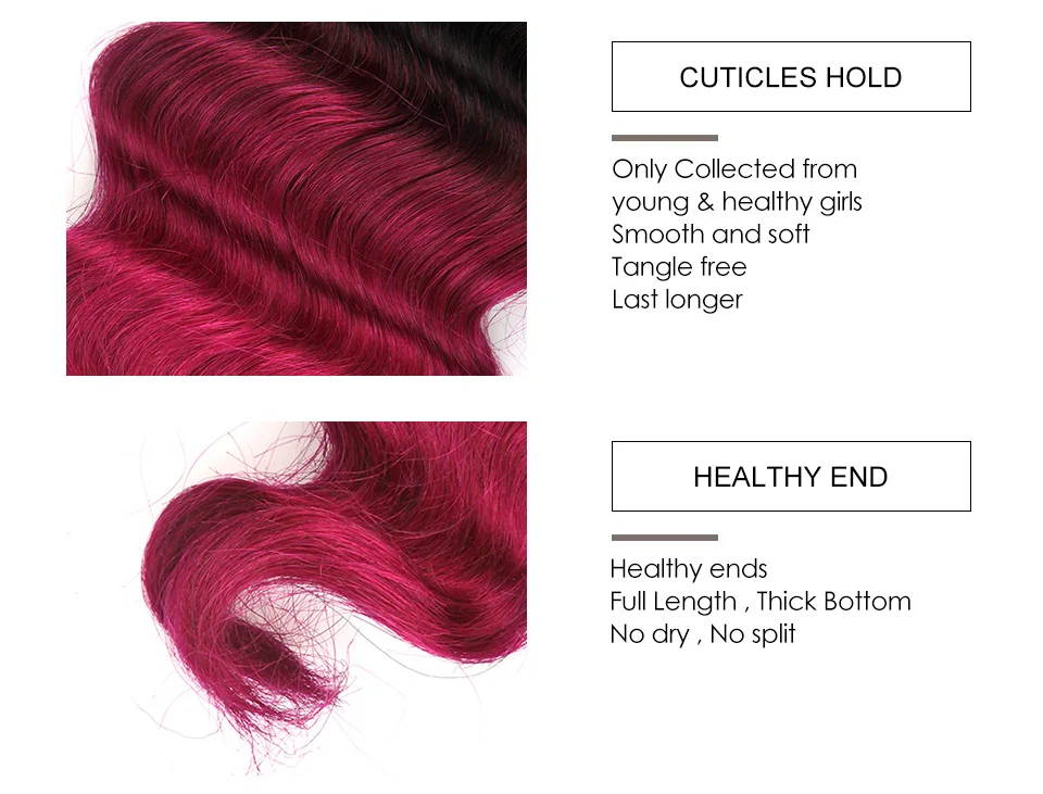 Hair Villa Brazilian Remy Loose Deep Hair Weave #1BBurg Colored Human Hair Bundles For Salon Low Ratio Longest Hair PCT 15% (23)