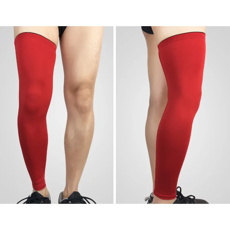 HOT 2pcs Basketball Knee Pads Professional Long Leg Sleeve Sport Protector Cycling UV Sun Leg Warmers HV99