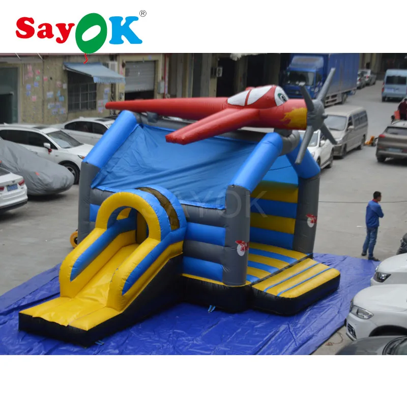 

Aircraft Inflatable Bouncy Castle Inflatable Slide Inflatable Kids Slide Inflatable Bouncer Slide Trampoline with Blower