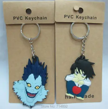 

10 pcs/lot Death Note L.Lawliet figures PVC keychains Ryuuku pendants free shipping