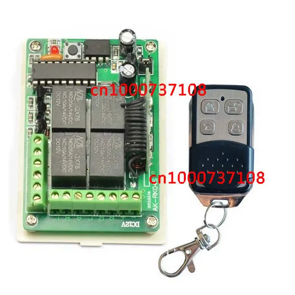 

DC12V 4CH 4 relays rf switch Receiver&Transmitter pressure switch with Momentary Toggle Latched Output Way For Light Lamp