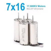 BETAFPV 7x16mm 17500KV Brushed Motors with JST-1.25 Connector 2CW 2CCW for Micro Whoop Beta65S frame or Eachine E011 etc