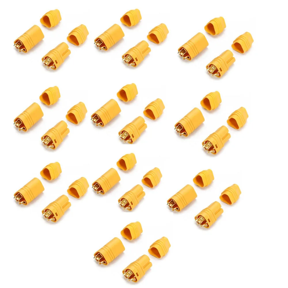 RC plane 10 pair AMASS MT60 3 5mm 3 pole Bullet Connector Plug Set For RC