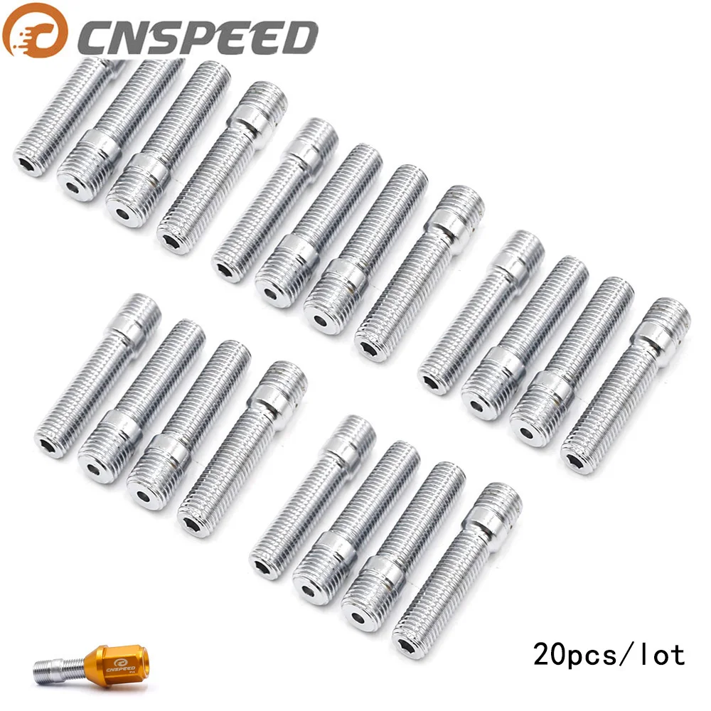 

CNSPEED 20PCS 58MM Racing Car Wheel Nut M14x1.5 TO M12x1.5 Wheel Stud Conversion Tall Lug Bolts To Studs Alloy Wheel Lock Bolts