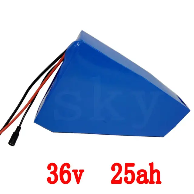 Cheap 1000W triangle battery 36v 25ah Electric Bike 36v lithium ion battery pack with Free bag, 30A BMS,42V 2A charger free shipping