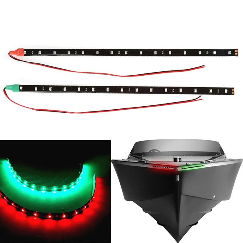 2 шт.. Автомобильная Лодка Красный и светодиодный зеленый светодиодный навигационная гибкая лента декоративная водостойкая автомобильная