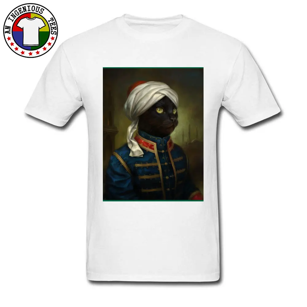 Design Funny Father Day All Cotton Crewneck Male Tops & Tees Street Sweatshirts Slim Fit Short Sleeve T-shirts The Hermitage Court Moor Cat 12076 white