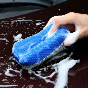 

New Car Wash Sponge Wash Clean Brush Motorcycle Bike Washer Auto Washing Cleaning Sponge Microfiber Mesh Car Detailing Care