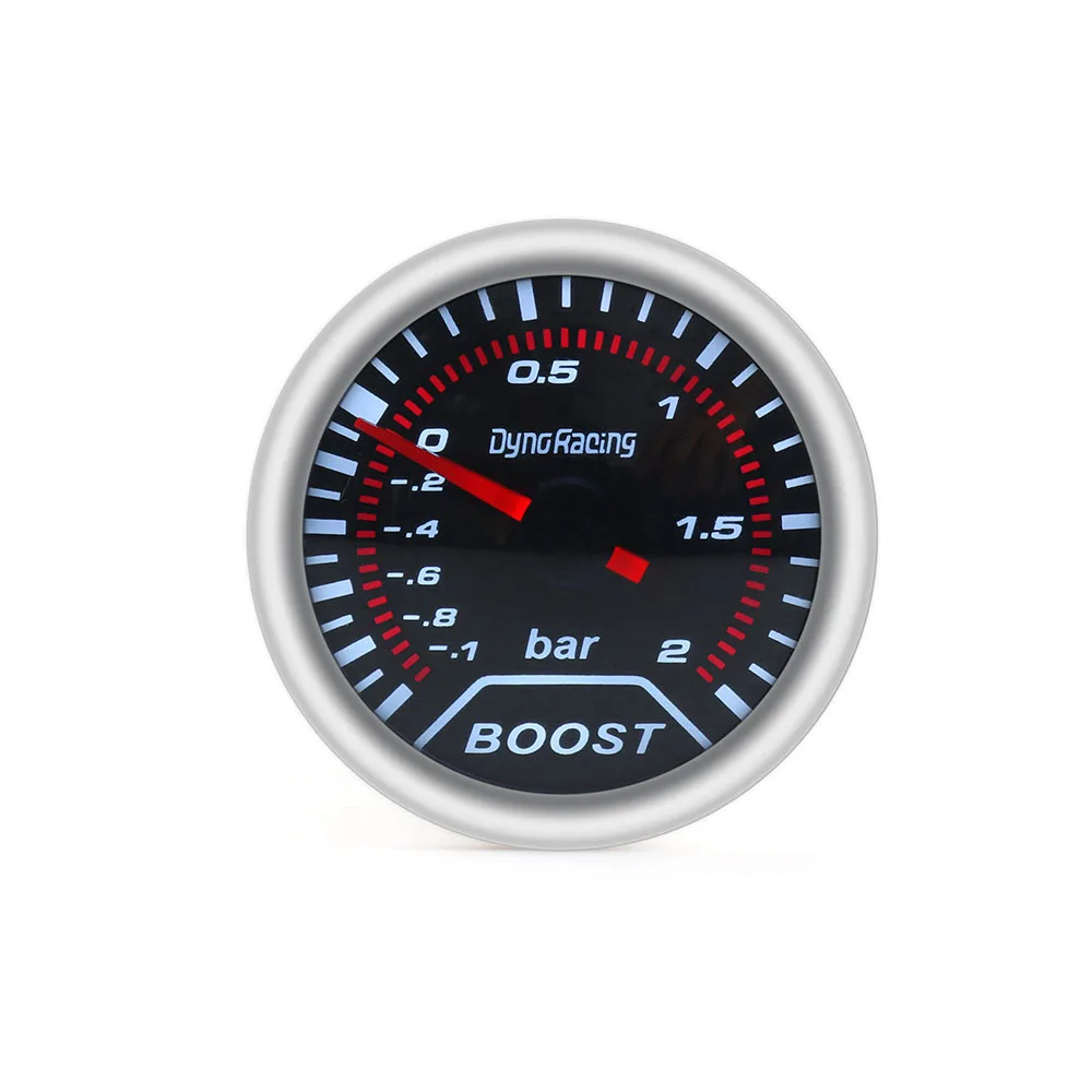 Dynoracing Boost gauge "(52 мм) дымовая линза Turbo gauge Boost gauge(-1~ 2 бар)/Автомобильный манометр/Автомобильный измеритель BX101225