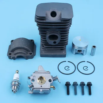 

38mm Nikasil Plated Cylinder Piston Kit Carburetor Candle For Stihl 018 MS180 MS 180 Chainsaw Zama Carb Engine Pan Bolt Screws
