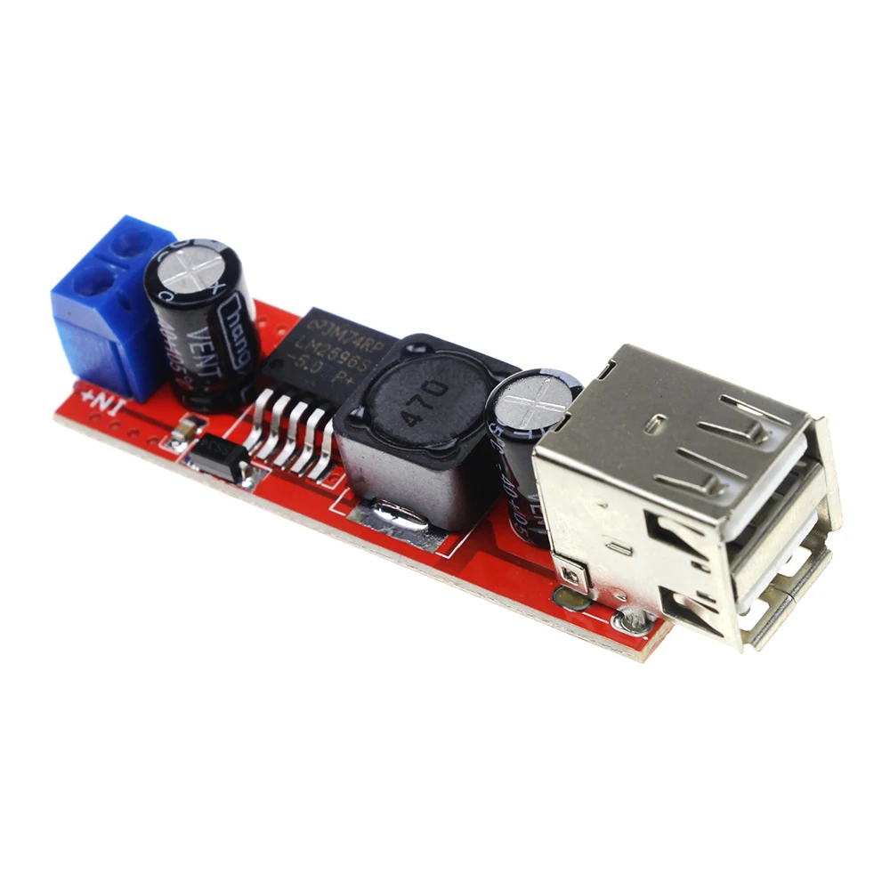 

Smart Electronics Dual USB Output 9V / 12V / 24V / 36V Car Charger Switch 5V DC-DC Power Supply Module 3A Buck Regulator