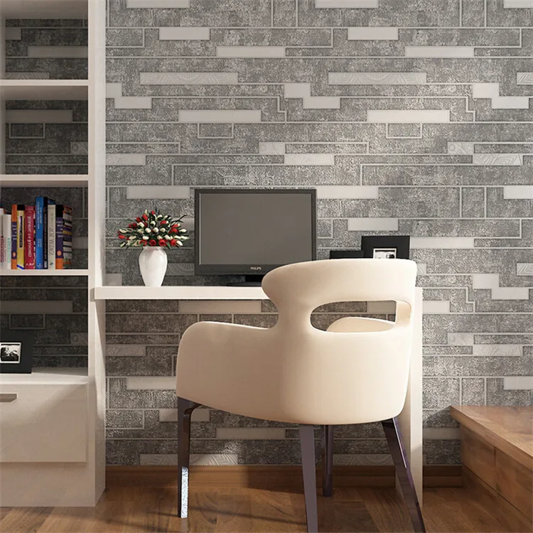 3D Brick Wall Paper Modern Vintage Brick Stone Pattern Paper Wallpaper