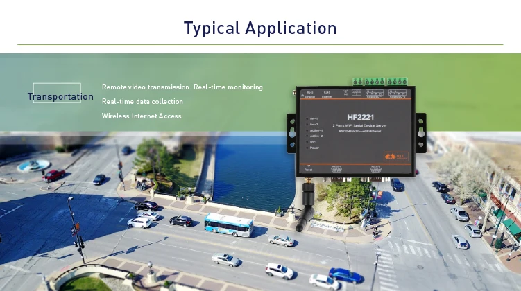 Промышленный двойной сервер последовательного порта RS232/485/422 к Wi-Fi, Ethernet сервер HF2221 Поддержка TCP/IP/Telnet/протокол Modbus TCP