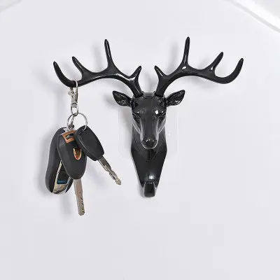 NEW Wall Decoration Wall Hanging Hook Vintage Deer Head Antlers for Hanging Clothes Hat Scarf Key Deer Horns Hanger Rack