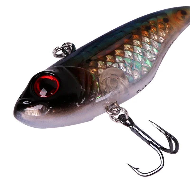 المملكة جيدة الصيد السحر VIB جودة المهنية الطعم 5 سنتيمتر 6.5 سنتيمتر غرق الصيد إغراء Crankbait 6 # أو 10 # VMC هوك نموذج 3512