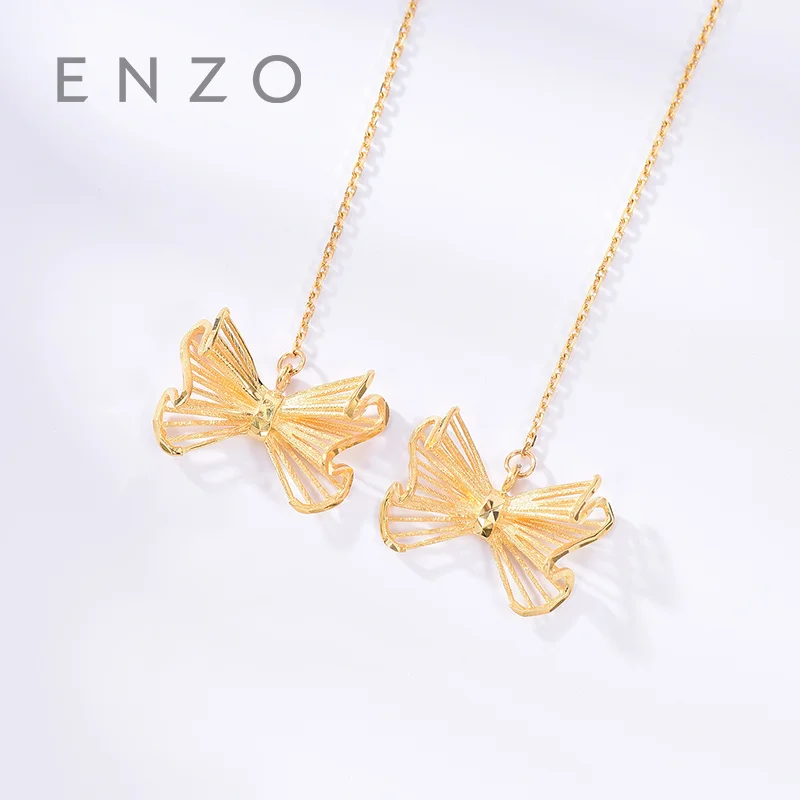 

18K Gold Earring Bowknot Jewelry Women Miss Girls Gift Party Female Ear Wire Drop Earrings Solid Hot Sale New Good Trendy