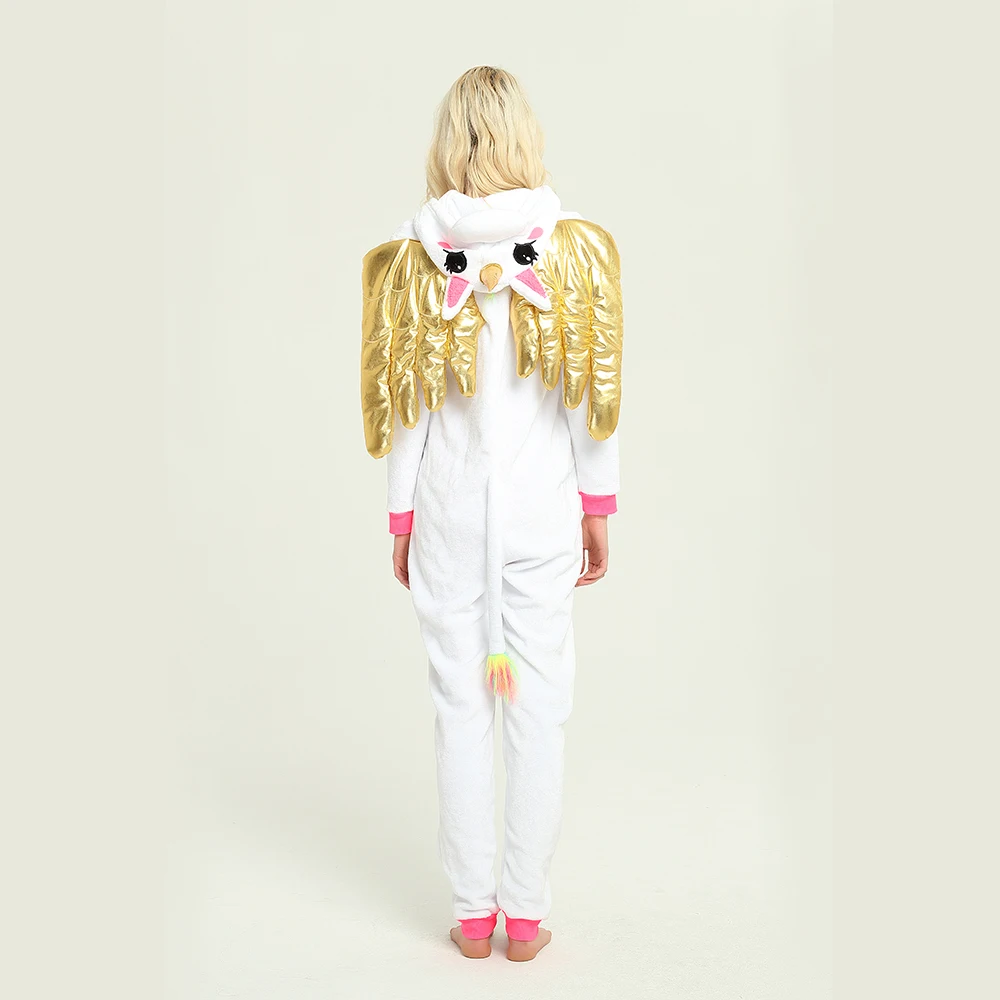 Новинка 2018 г. Модные топы красивый Единорог Onesie животных пижамы для взрослых и