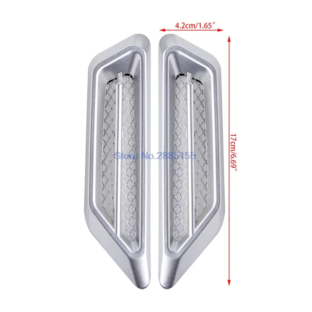 1 пара, универсальный АБС автомобильный боковой Стикер, воздухозаборник, вентиляционное отверстие, украшение, наклейка на решетку, крышка, автомобильный Стайлинг, 3 цвета, новинка C45