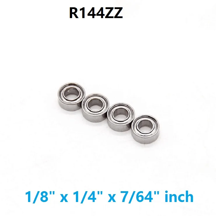 

500pcs/lot R144ZZ R144 ZZ 2Z Metal sealed 1/8" x 1/4" x 7/64" inch Deep Groove Ball bearing Miniature Mini 3.175x6.35x2.78 mm