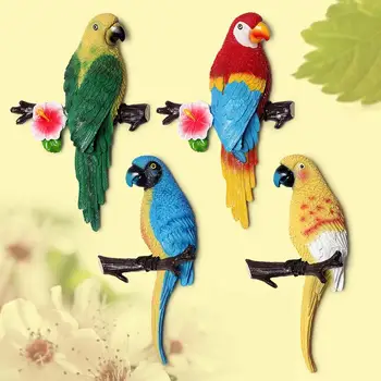 

Stereo Parrot mural artwork creative Mediterranean Home Furnishing living room wall decoration wall hanging pendant backgrou