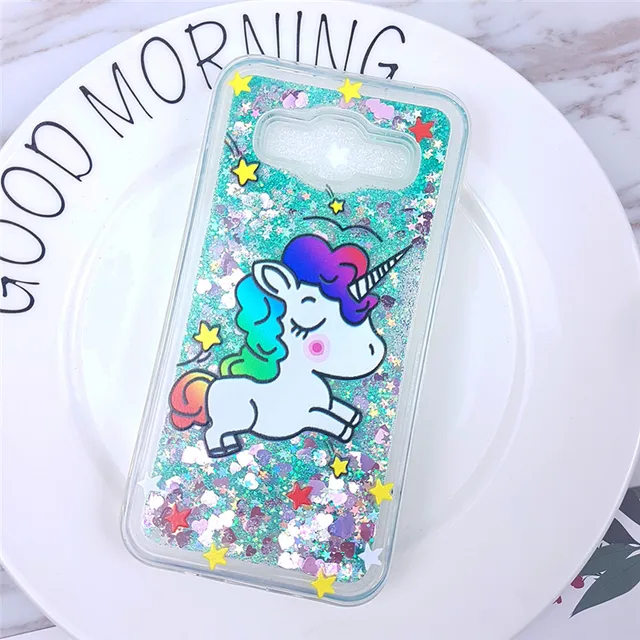 Unicorn Glitter Case on for Samsung Galaxy J5 J3 J7 2017 2016 2015 J2