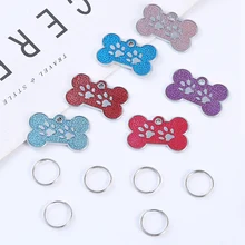 Собака ID тег бесплатно выгравировать имя и номер телефона индивидуальные Pet теги Персонализированная кость с лапами Имя тег пластины воротник украшения