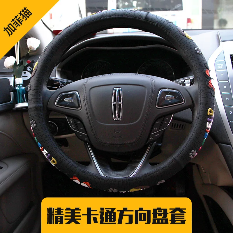 2018 Steering Wheel Cover Volante De Carro Garfield Cartoon Steering