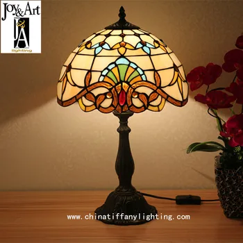 

TUDA30X46cm Free Shipping Baroque Design Stained Glass Lampshade Table Lamp Tiffany Style Table Lamp for Bedroom Table Lamp E27