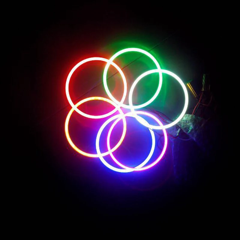 

High Quality!!! 2 Pcs(1 pair) 60MM White Car Angel Eye COB Light Circle Ring Headlight Lamp 60mm 12V