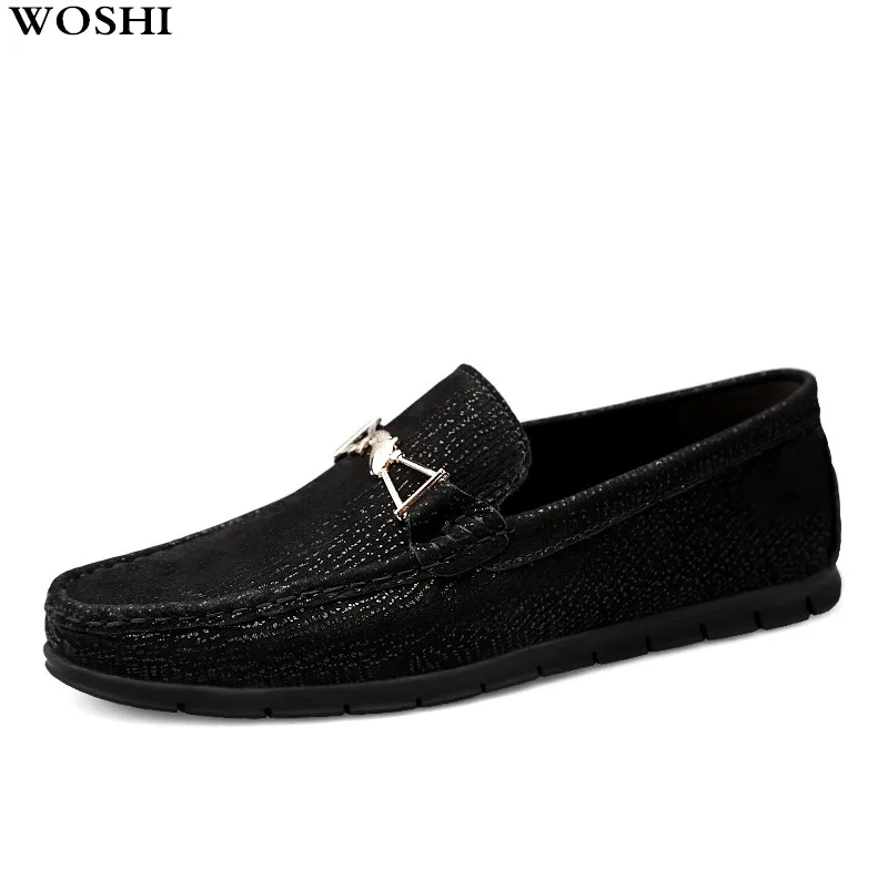 

size 38-46 Genuine Leather Men Shoes loafers Casual Men Shoes Slip On Moccasins Casual Leather Male Driving Loafers shoes L5