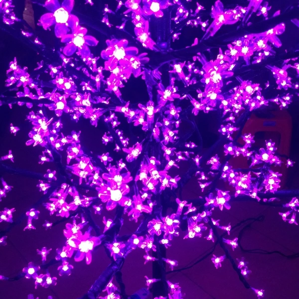Светодиодный светильник в виде вишневого дерева,, светильник на Рождество, праздник, свадьбу, Домашний Светильник, 1024 шт., светодиодный, фиолетовый, водонепроницаемый