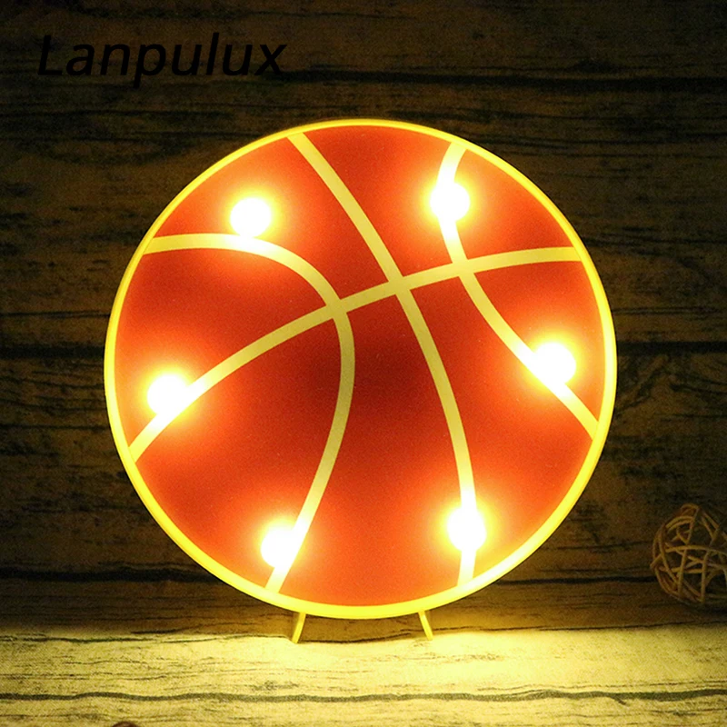 Lanpulux 3D декоративная статуэтка Баскетбол ночные светильники мальчик украшение